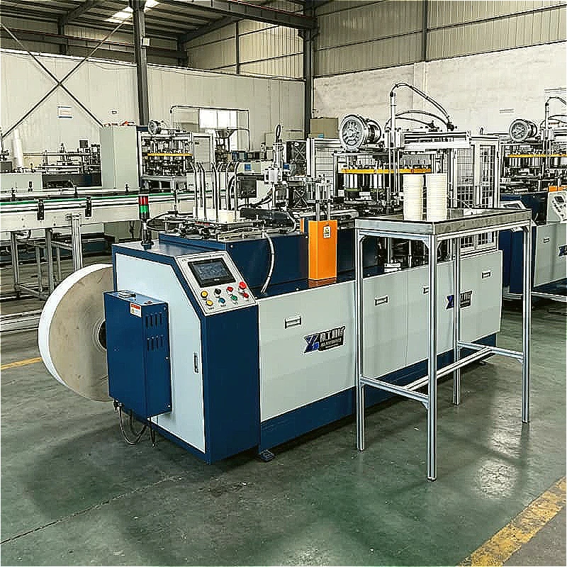 Disposable Paper Cup Machine Fully Automatic Touch Screen PLC Control Customized For Coffee Shop Tea Beverage Cup Line