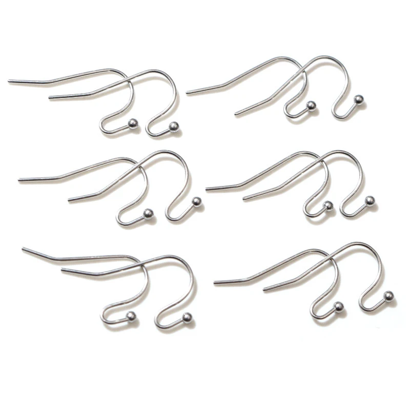 (Nigdy nie znikną) 100 sztuk/partia 21x13mm ze stali nierdzewnej DIY ustalenia kolczyk zatrzaski haki tworzenia biżuterii akcesoria Earwire -W2-31