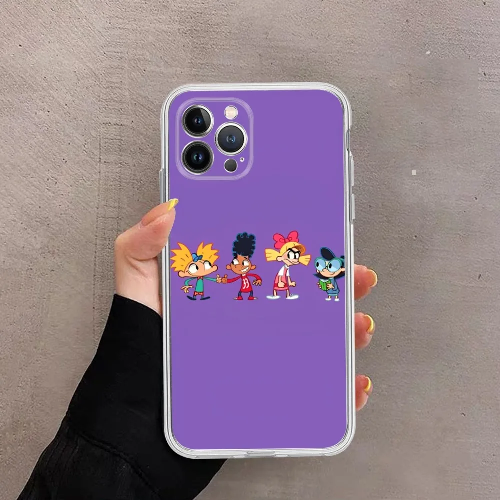 Hey Arnold Helga Bonito Phone Case For iPhone 14 11 12 13 Mini Pro XS Max Cover 6 7 8 Plus X XR SE 2020 Funda Shell