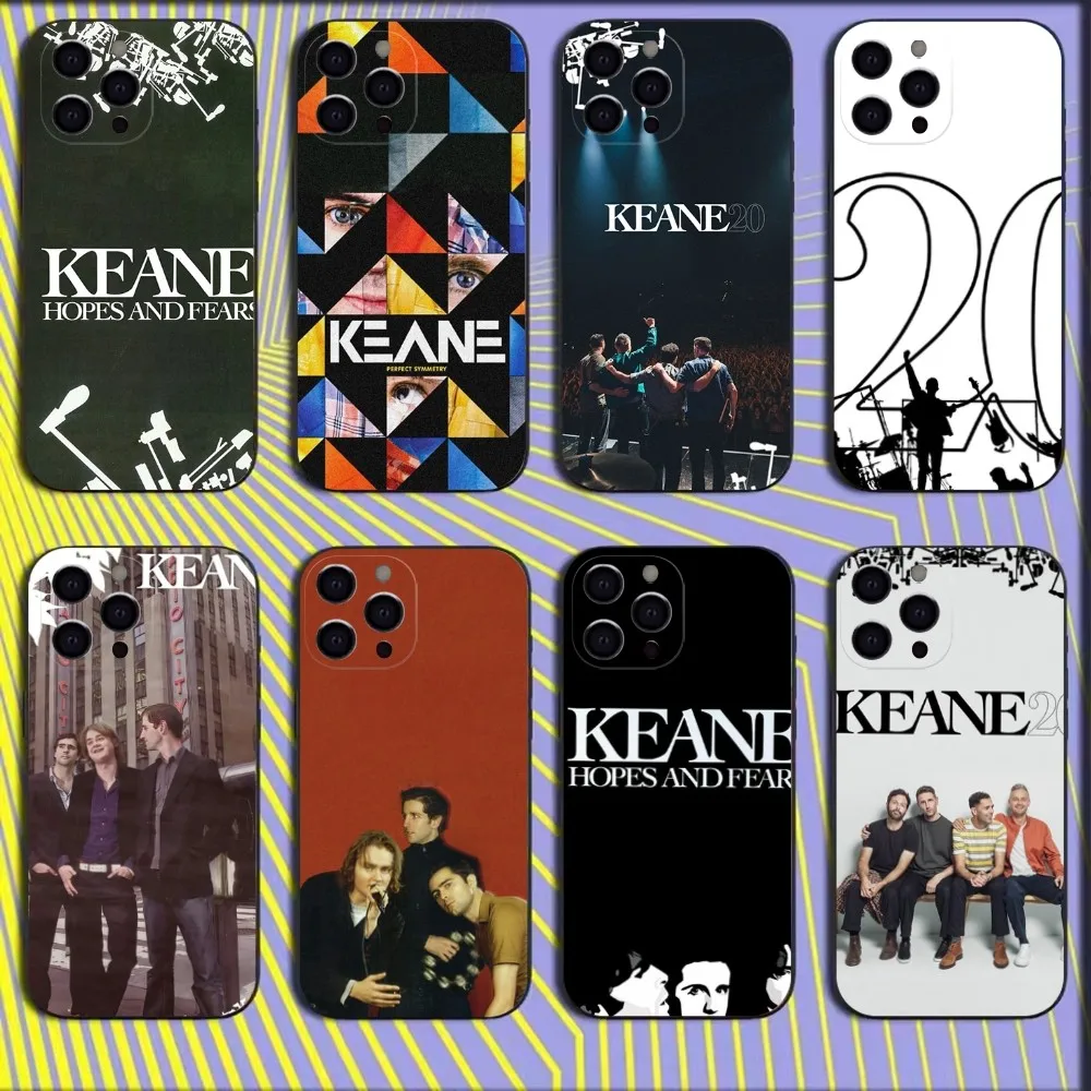 

Music K-KEANE Phone Case For iPhone 16,15,14,13,12,11,Mini,Pro,SE,MAX White Matte Shockproof Cover
