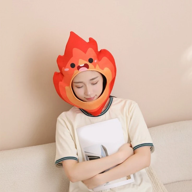 Y5GC Flame Costume Hat Roleplay Game Headgear For Cosplayers And Party Goers