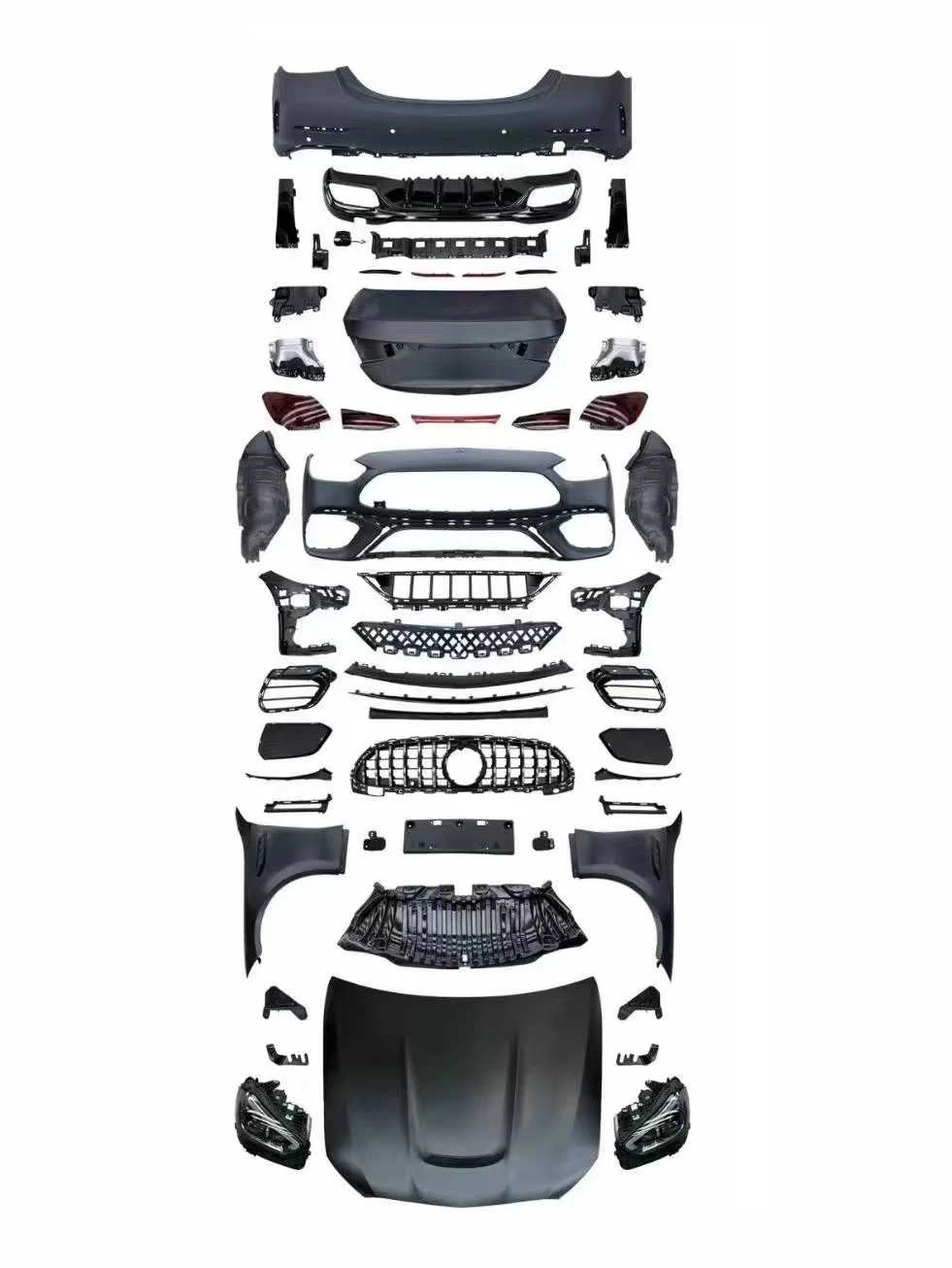 2026 New Arrival for c Class 2015-2021 W205 Facelift to Latest W206  Style Body Kit With LED Headlight Bumper