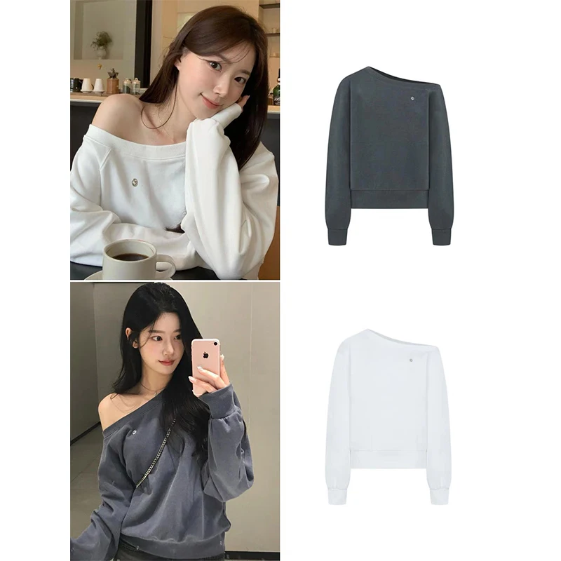 เสื้อฮู้ดดี้สไตล์เรโทรชิค ทรงหลวม แขนยาว ดีไซน์เก๋ไก๋ ลายตัวอักษร สไตล์ลำลอง สตรีทแวร์