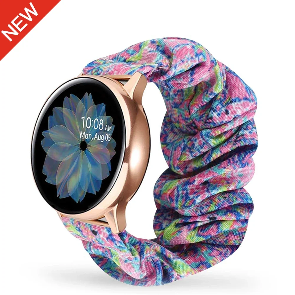 Cinturino in nylon elastico da 20mm 22mm per Samsung Galaxy Watch 4 5 6 7 40mm 44mm Bracciale a fascia per Amazfit GTR 4 3 GTS2 3 4mini Bip