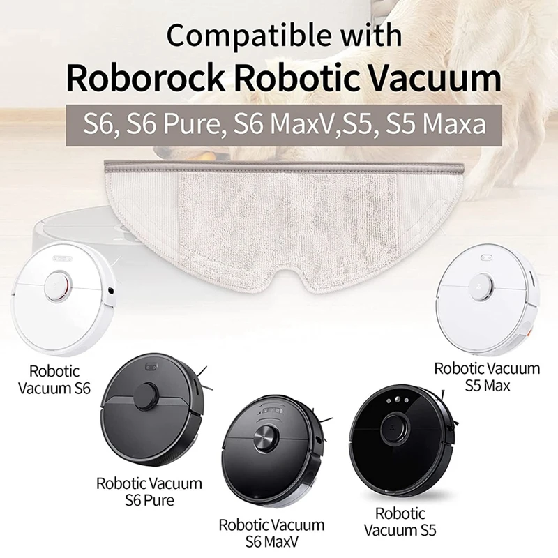 Kit de accesorios de microfibra para Xiaomi Roborock S5 MAX, S6 Pure, S50, S51, S55, S6, E4, 8 Uds.