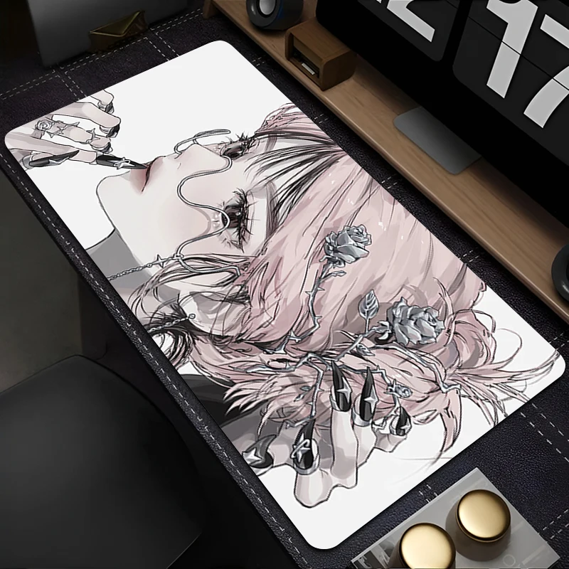 Alas Mouse Aksesori PC Alas Keyboard Alas Meja Kantor Alas Mouse Anti Selip Alas Tablet Karet Gadis Seksi Anime Alas Perpanjangan Gaming