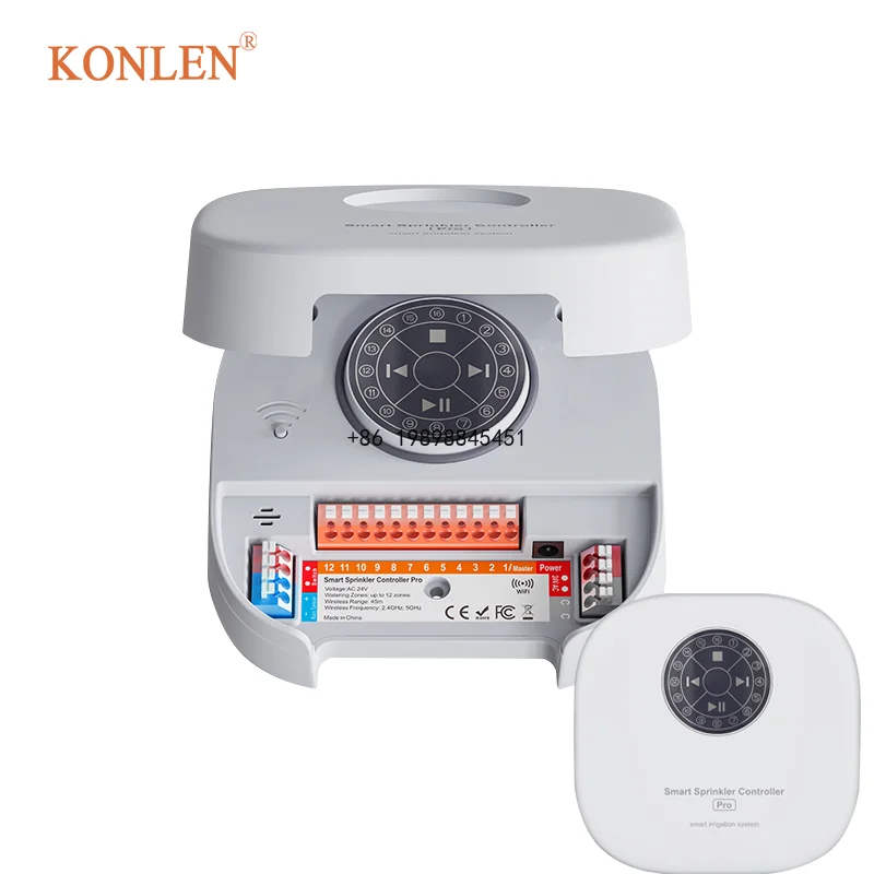 Remote Control Via APP Garden Watering Smart Irrigation Controller 12 Zones Timer Can Connect to Water Pumps and Rain Sensors