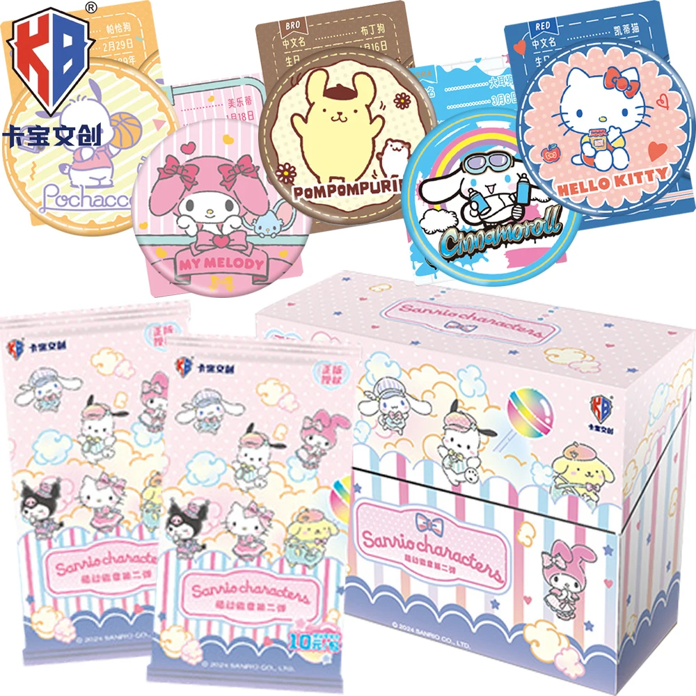 

Genuine Kabao Sanrio Cards Badges for Boys Girls Highly Popular Star Family Characters Cute Charm Unique Toys Gifts Collection