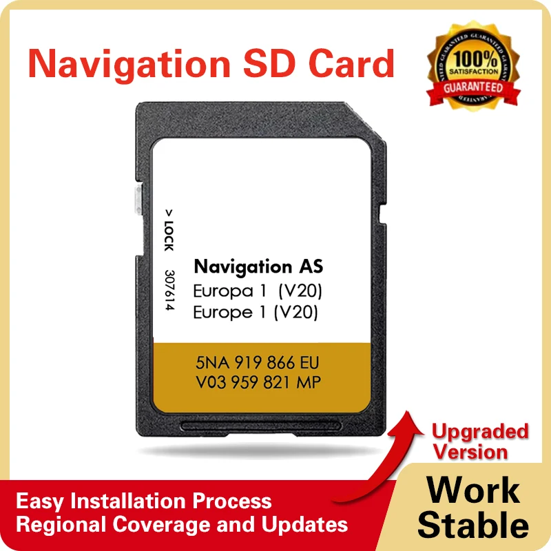 

32GB SD Card 2025 AS Navigation V20 for VW Sharan from 2015 Discover Media GPS Maps Europe Navi Tiguan Transporter Car