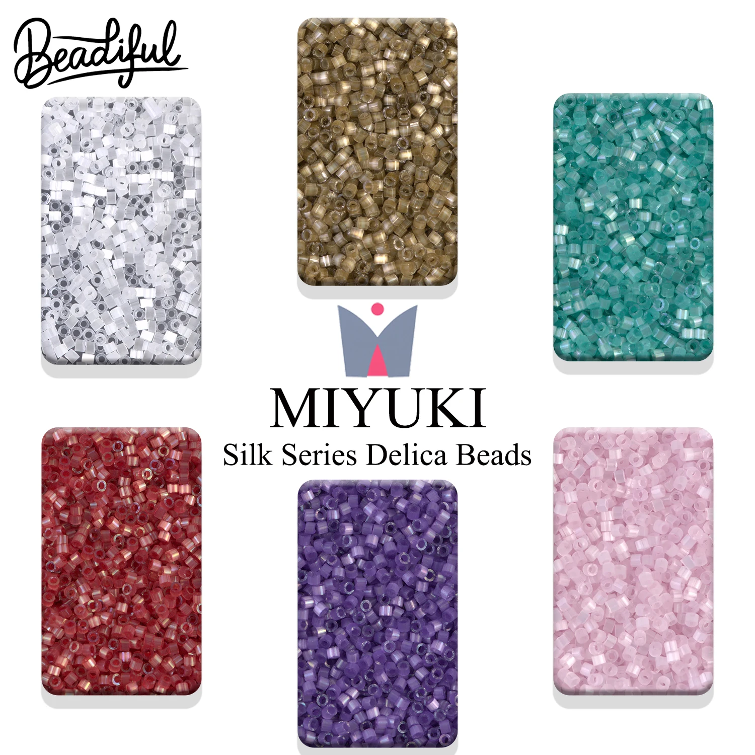 

BEADIFUL 10g/2000pcs MIYUKI DELICA BEADS 11/0 - Striped Silk Series Japan Glass Seed Beads for DIY Earrings & Jewelry Craft