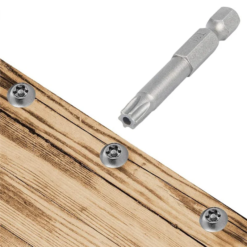 SYW-120 Pack Torx Head Screwdriver Bit Set 1/4 Inch Hex Shank T5-T40 Star Screwdriver Tool Kit With 1 Pack Handle