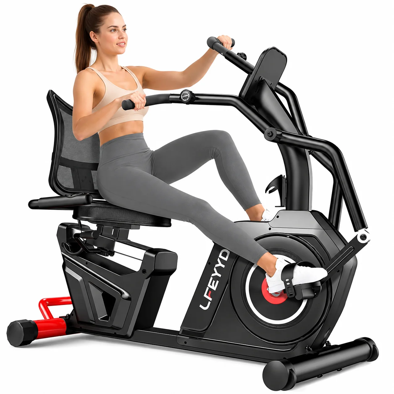 Exercise Bike Magnetic Resistance - Vélo d'exercice inclinable Pooboo pour la