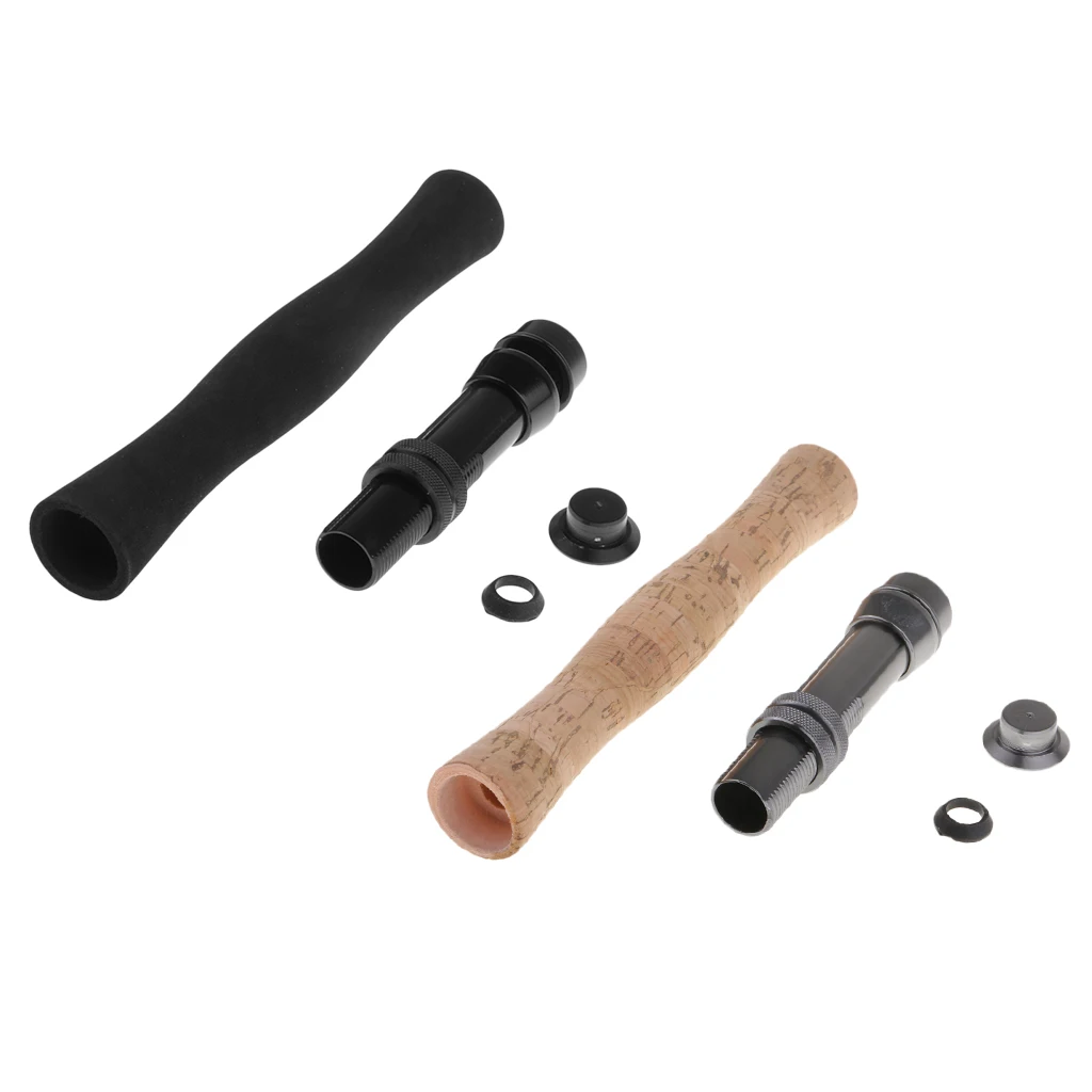 Easy Install Fly Rod Handle Grip Cork and EVA Reel Seat Set for Fishing Rod Restoring or Craft DIY Projects