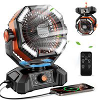coldSky Camping Fan with 4 LED Lantern 8 Speeds Desk Fan 20000mAh Battery Portable Outdoor Fan for Outdoor Camping and Fishing