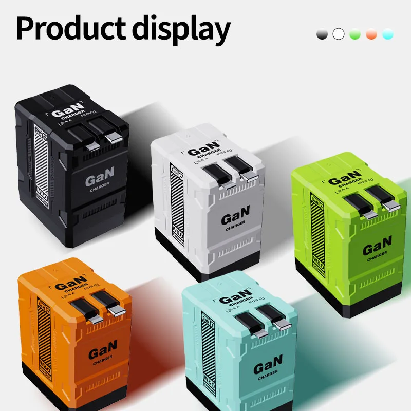 The New F2GaN Gallium Nitride Charging Head 120W Fast Charging Comes With a 1.2 Meter Telescopic Cable Type-C Charger