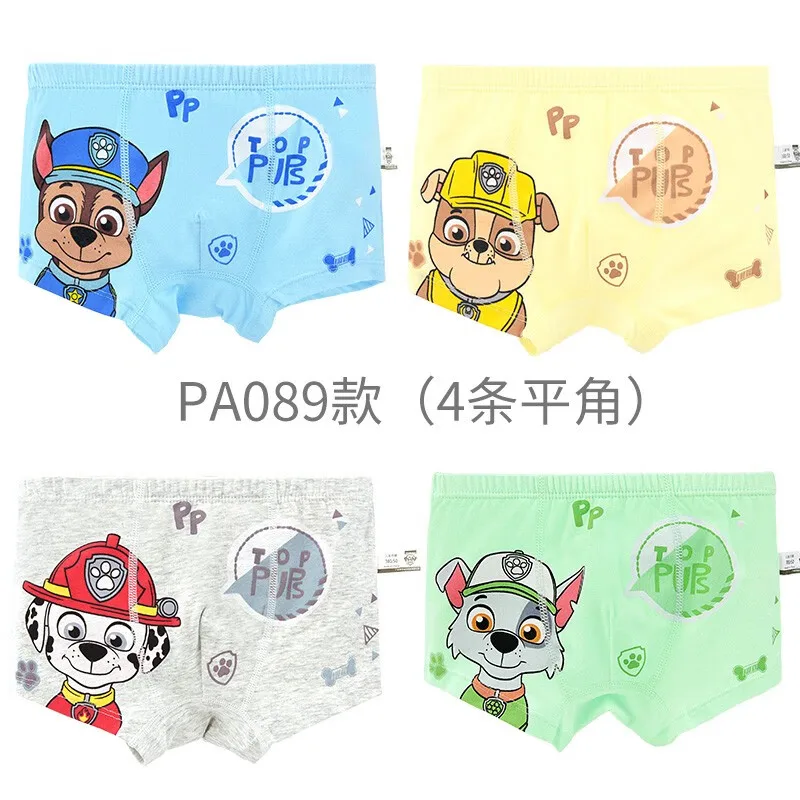 4pcs/set Original Paw Patrol Cartoon Children\'s Underwear Boys Modal Chase Marshall Boxer Shorts Baby Boy Panties Birthday Gifts