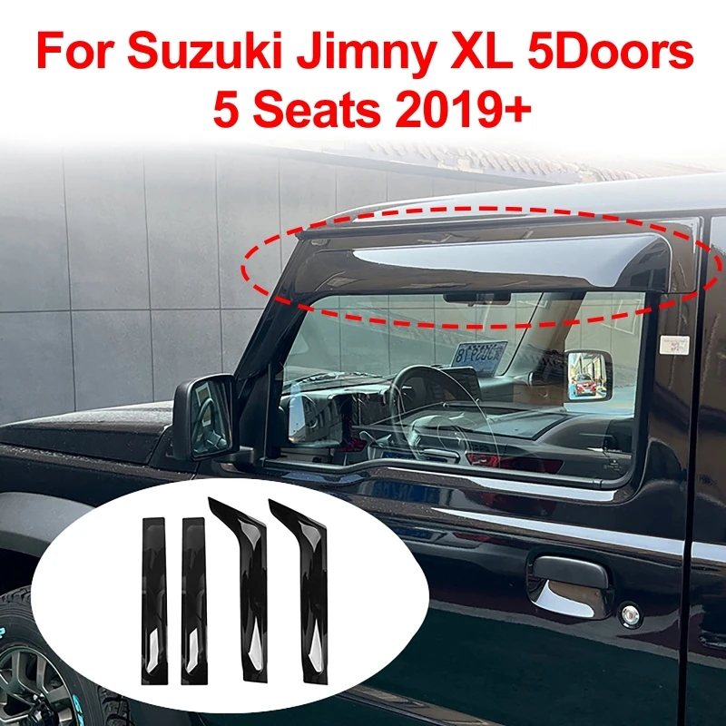 

4Pcs/set Car Window Rain Cover Weather Side Window Deflectors Fit for For Suzuki Jimny XL 5Doors 5 Seats 2019+