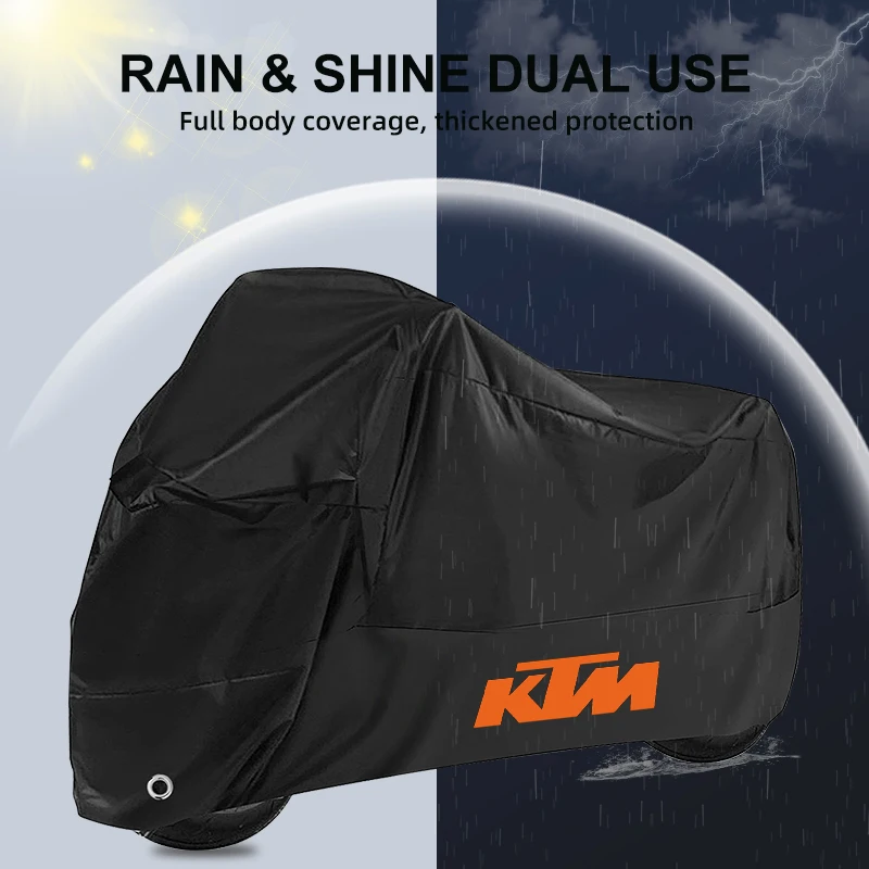 Motorcycle Cover Waterproof Outdoor Uv Protector Rain Dustproof Covers Scooter For KTM RC8 Duke 200 250 390 690 790 890 990 ADV