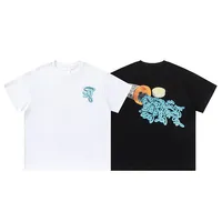 Syna World Summer Casual Loose Fit Short Sleeve T-Shirt Letter Print Street Style Hip Hop Men's Women's Drill Trendy Top