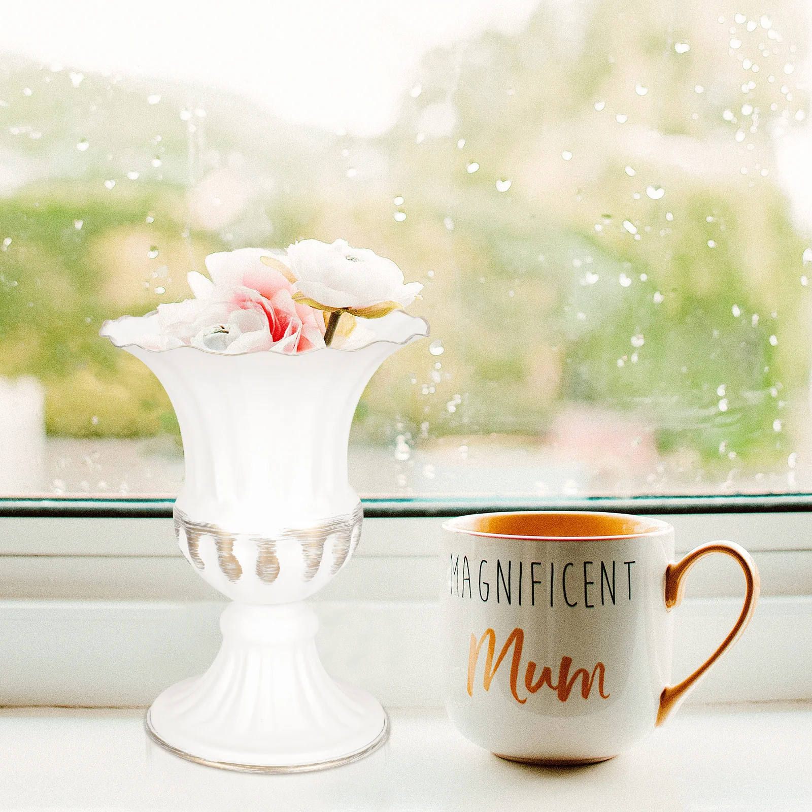 

1Pcs Multi-Color Flowerpot Small Exquisite Iron Plant Pot for Home Hotel Desktop Flower Arrangement Decoration