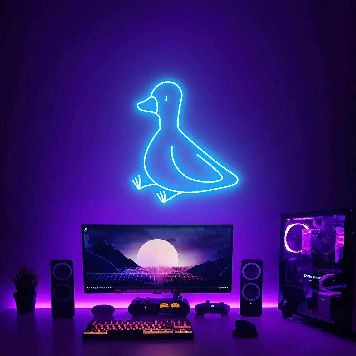 

Custom Duck Neon Sign Duck Led Sign Room Wall Art Neon Kid Room Wall Decor Gaming Room Sign Birthday Gift