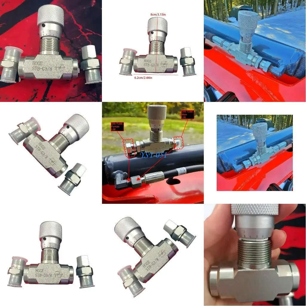 

E15A 3/8-дюймовые регулируемые двунаправленные дроссельные клапаны, регулятор гидравлических потоков