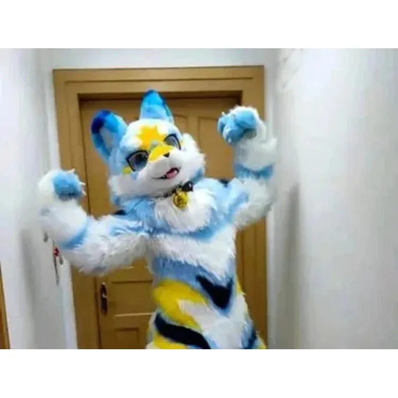 

New Furry White Wolf Husky Dog Mascot Costumes Movie Props Show Halloween Birthday Party Outdoor Event Outfit Costume Cosplay