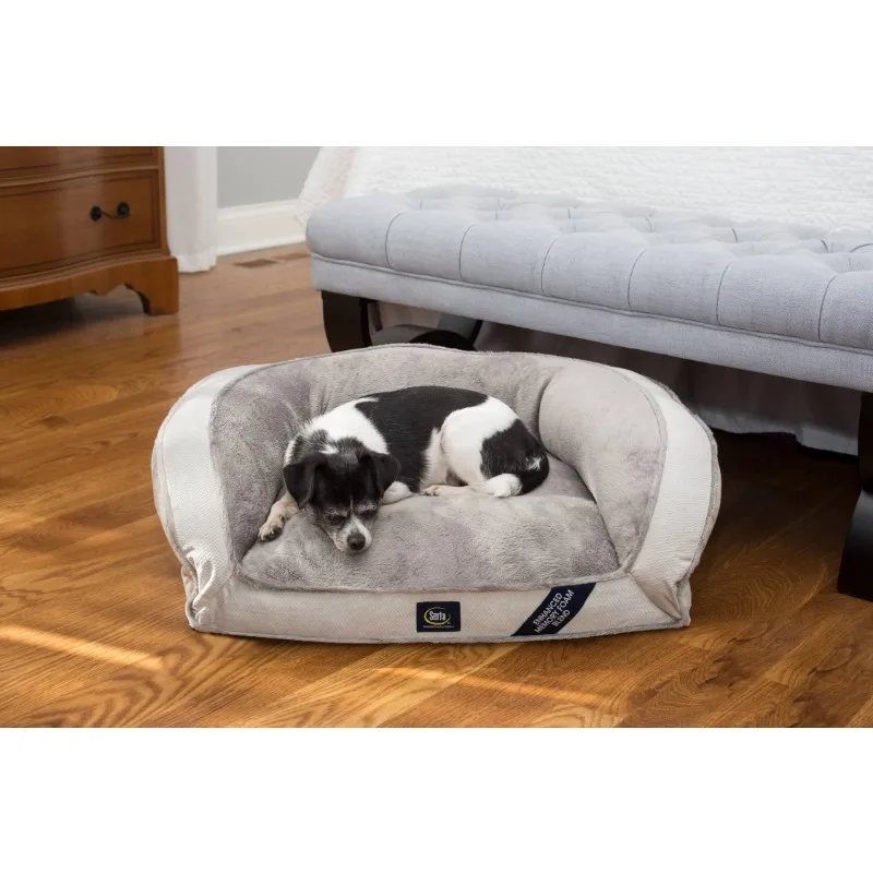 

Memory Foam Mini Couch Dog Bed, Grey, Small