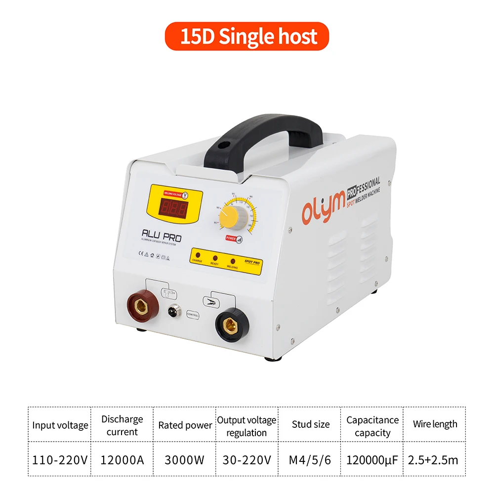 15DN Auto Vehicle Body Repair Equipment Spot Welder Dent Puller Machine With Big Trolley For Aluminum Car Body Collision Repair