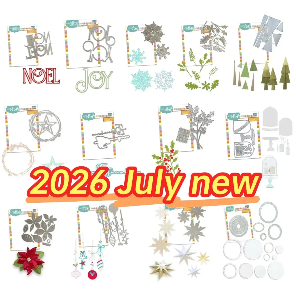 Five-pointed Star 2026 Cutting Dies & Stencil Scrapbook Diary Decoration Stencil Embossing Template DIY Greeting Card Handmade