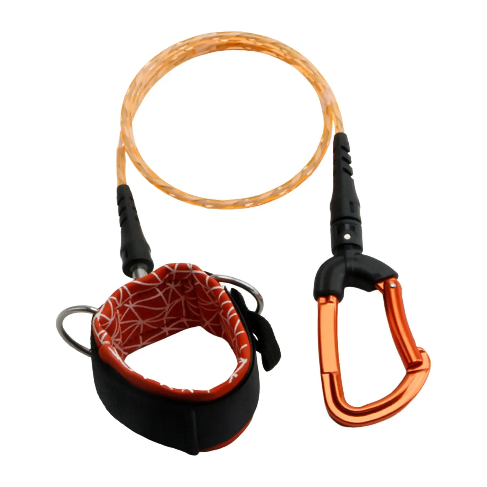 Freediving Lanyard Leash Scuba Diving Rope , Professional Breaking Force 24kN, Diving Rope for Underwater Sports Scuba Diving