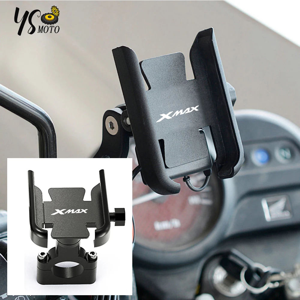 New For YAMAHA XMAX300 XMAX400 XMAX X-MAX 125 250 300 400 Motorcycle Accessories handlebar Mobile Phone Holder GPS stand bracket