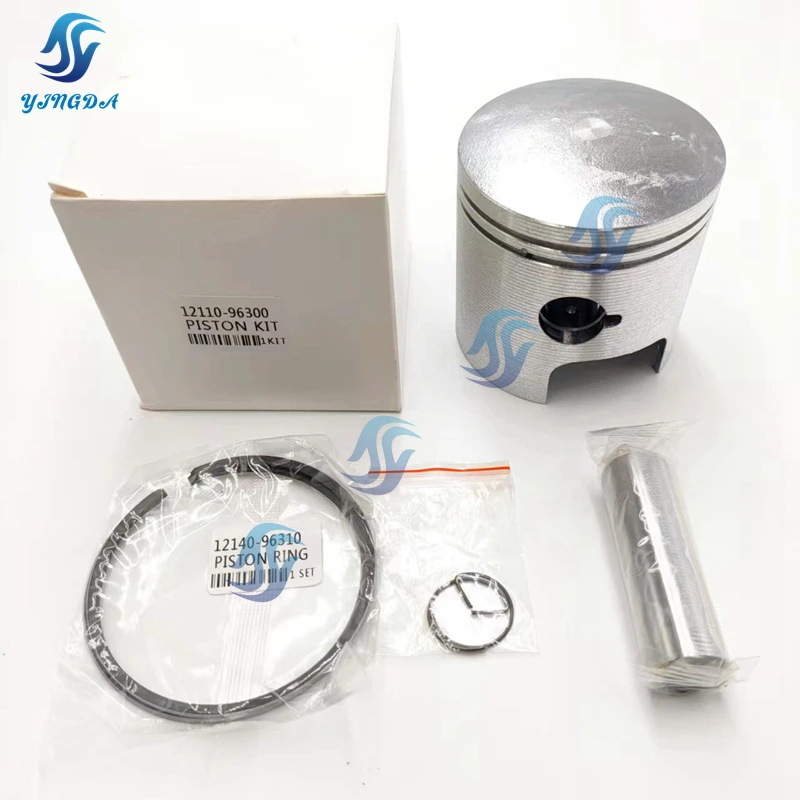 12110-96300 ,12110-96353 Piston Set STD 71MM For Suzuki Outboard Motor 2T DT20 DT25 DT30 30HP 12110-96350 Piston Ring