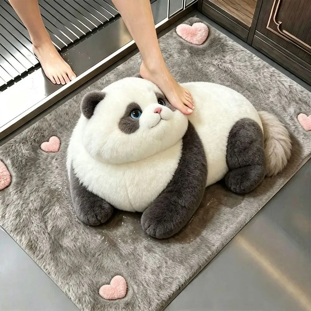 Diatomaceous Earth 3D Realistic Cat Floor Mat Water-absorbing Non-slip Bathroom Carpet 40×60CM 50×80CM Washable Bedroom Door Rug