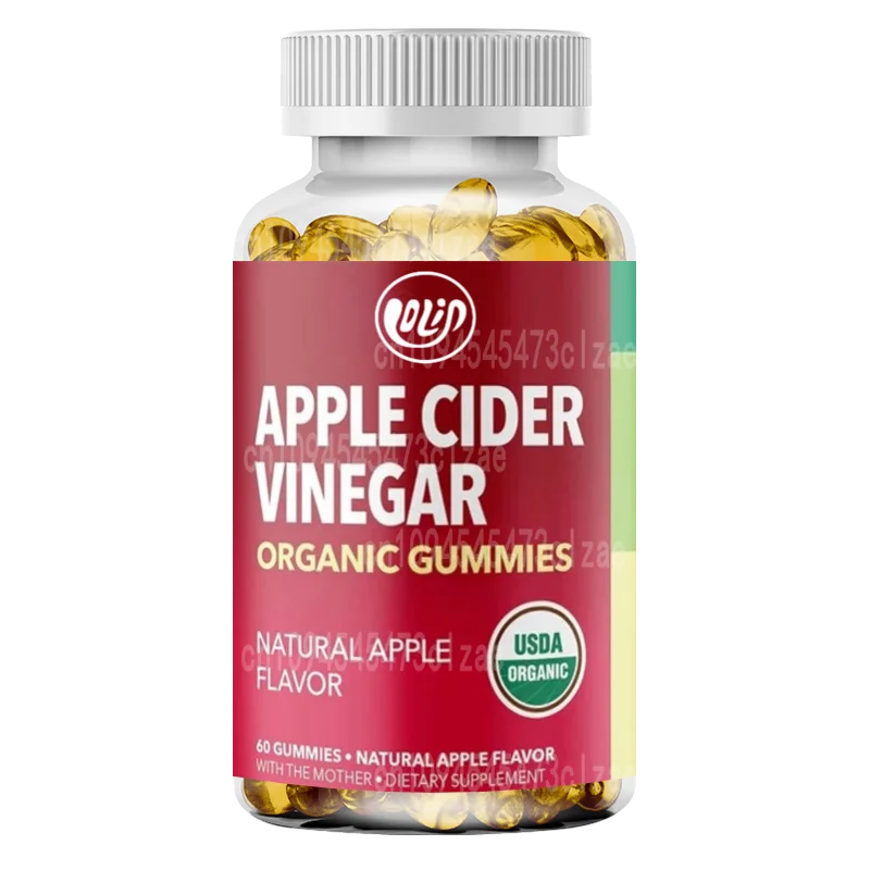 

Organic Apple Cider Vinegar Gummies | Metabolism Stomach Control and Energy Support | Pure and Non GMO-60 Capsules
