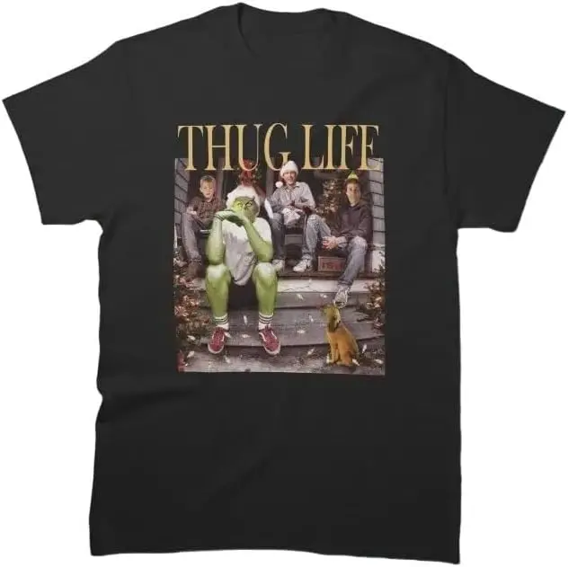

Novelty Men's T-Shirts, Custom t Shirts, Christmas Thug Life Printed Designs, Cotto