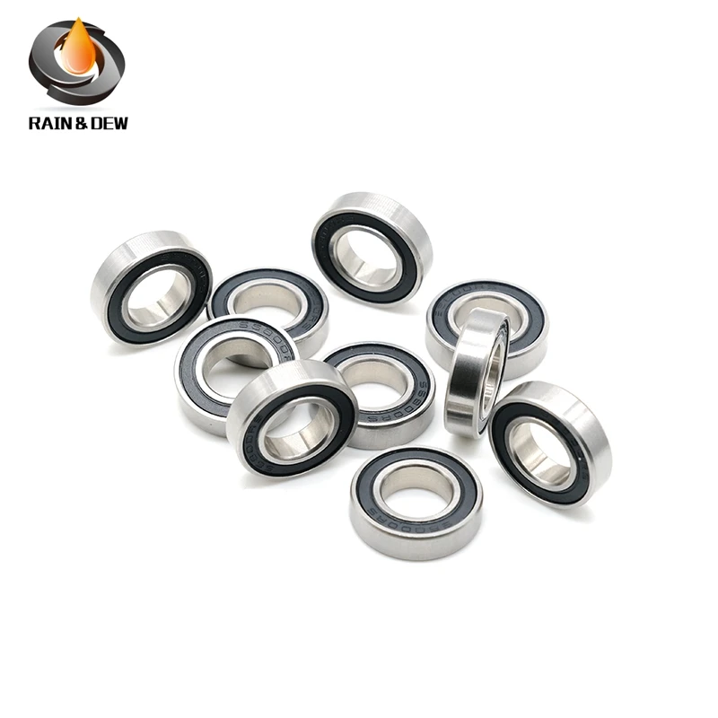 

6800-2RS Bearing 10x19x5 mm ABEC-7 (6Pcs) 10 19 5 6800RS Metric Thin Section Ball Bearings For Bicycle Hub Front Rear Hubs Wheel