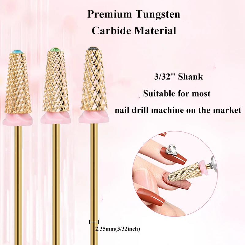 1 pièces carbure de tungstène foret à ongles électrique manucure fraises perceuse pour enlever rapide acrylique dur Gel pédicure manucure outils
