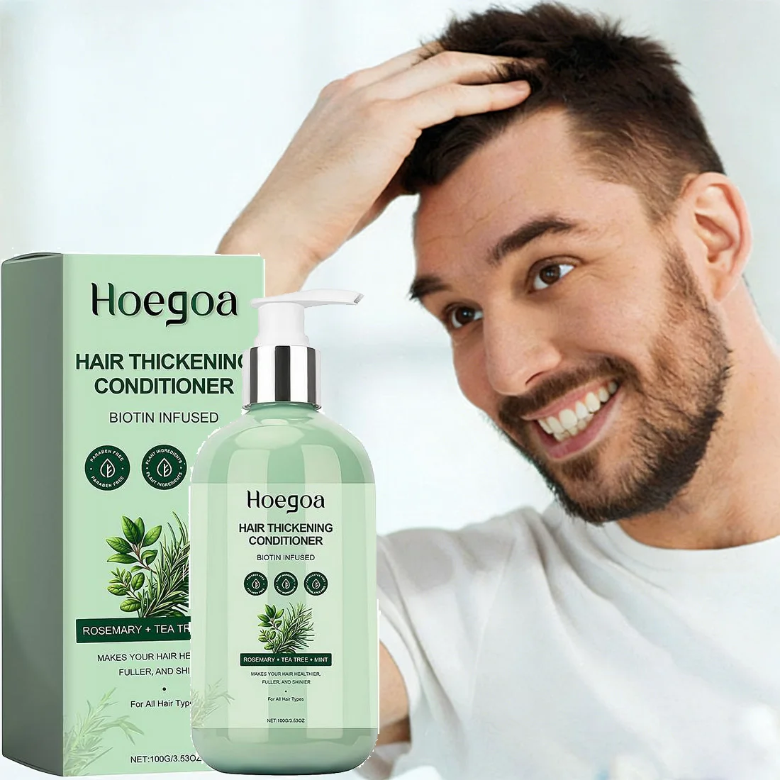 

Rosemary Strengthening Hair Conditioner for Women & Men,Natural Thickening Smoothing with Keratin for Thinning Hair & Hair Loss