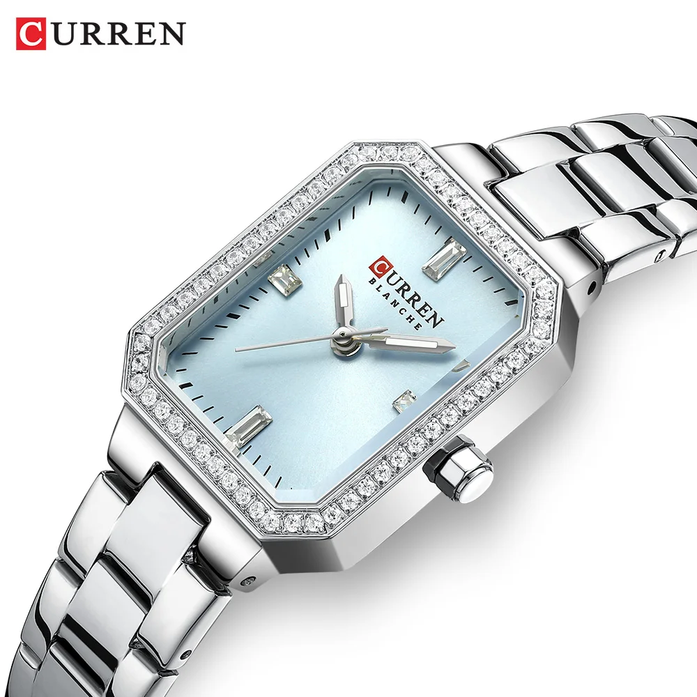 

CUREEN New Luxury Lady's Watches Elegant Waterproof Quartz Watch Rectangular Dial Female Clock Gold