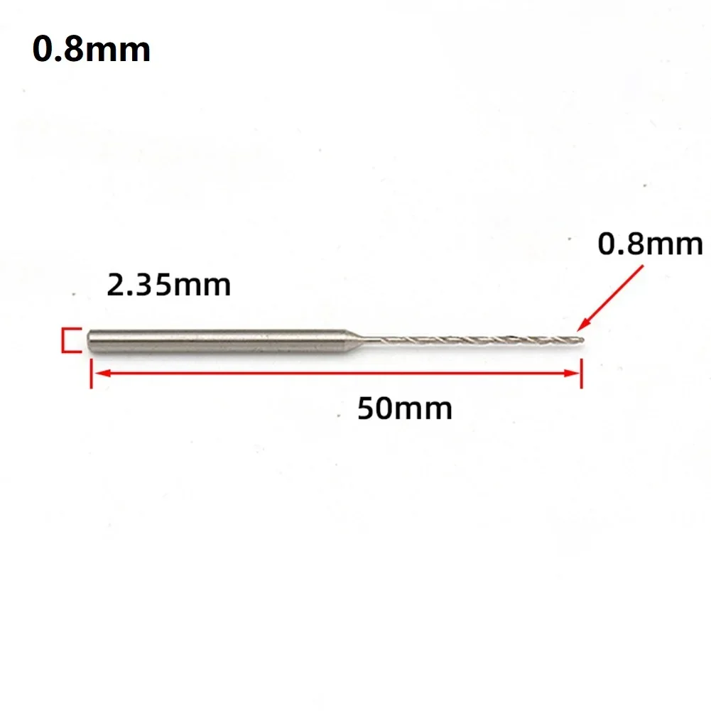 0.82.0mm wiertło 2.35mm Shank prosty uchwyt HSS do biżuterii drewno plastikowa guma rzemiosło otwór wiertniczy narzędzia ręczne do obróbki drewna