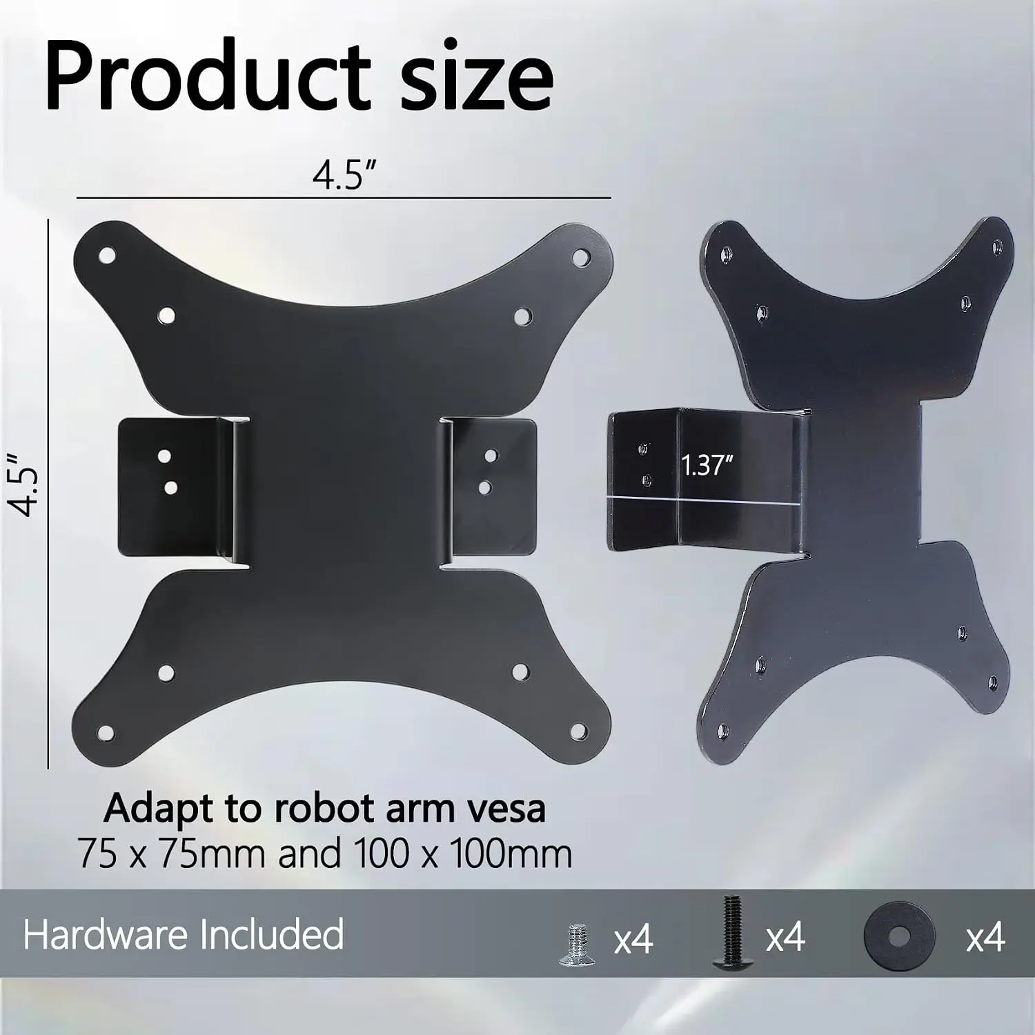 VESA Adapter For Lenovo 24" Monitor L24q-10 L24i-10 L24i-20 X24q-10 Wall Mount Plate