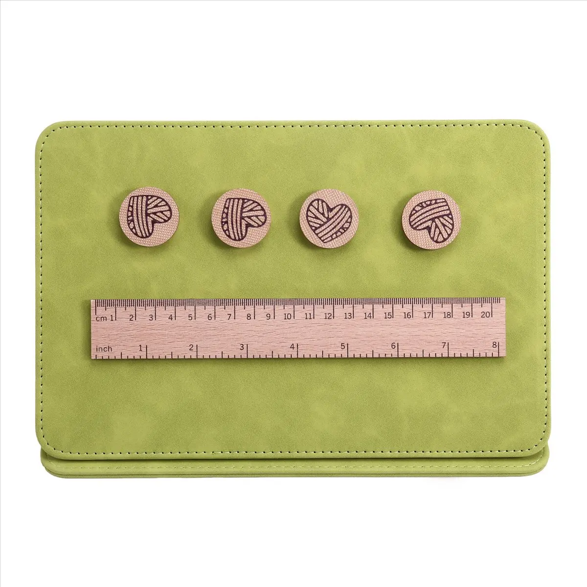 DT38 1 Set Braided Chart Clip Magnets Knitting Tool Magnetic Fold Up Pattern Holder for Home Use PU Magnet Beech