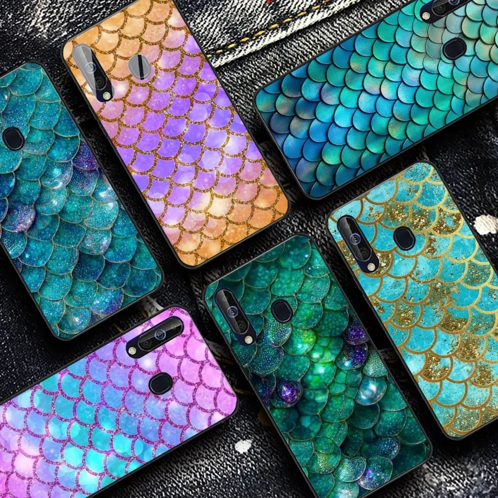 Mermaid Fish Scales Picture Phone Case For Samsung A 10 11 12 13 20 21 22 30 31 32 40 51 52 53 70 71 72 73 91 13 shell