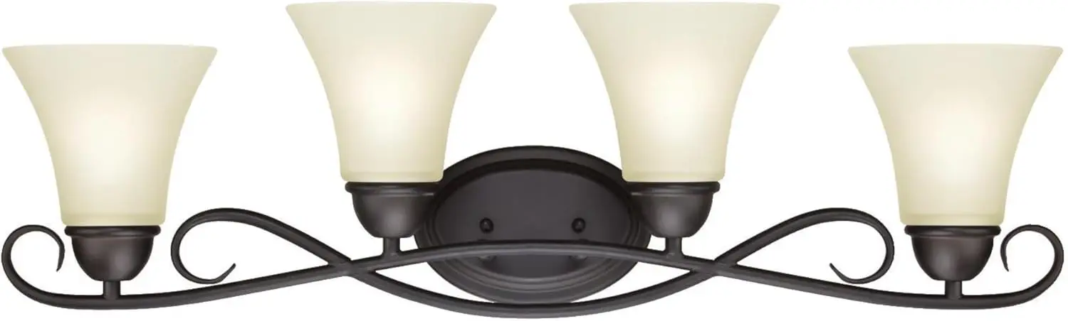 

Lighting, Oil Rubbed Bronze 6307000 Dunmore Four-Light Indoor Wall Fixture, Finish with Frosted Glass