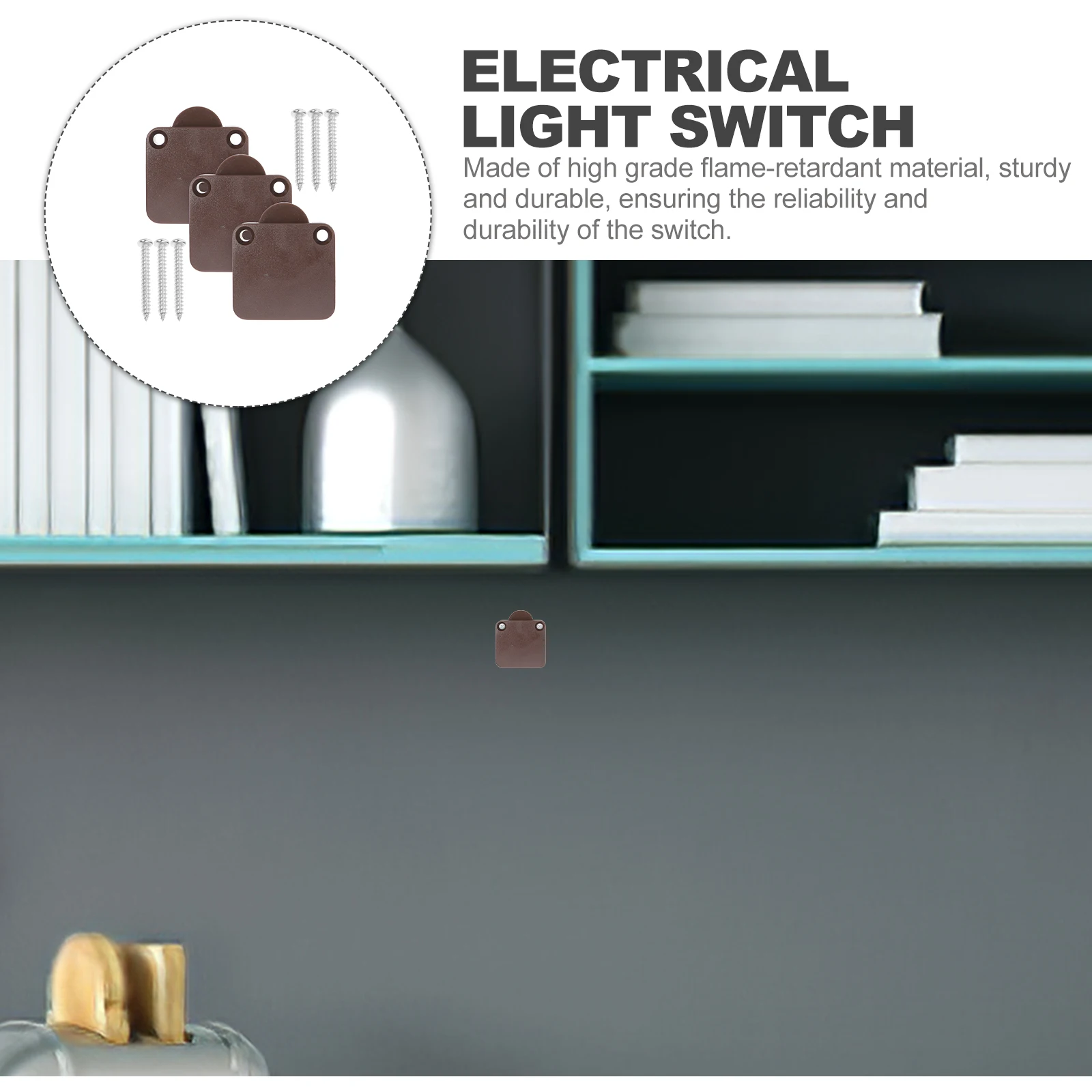 

3pcs Cabinet Door Light Switch Flame Retardant Sturdy Automatic On Off For Wardrobe Closet Pantry Drawer Lighting Tool Parts