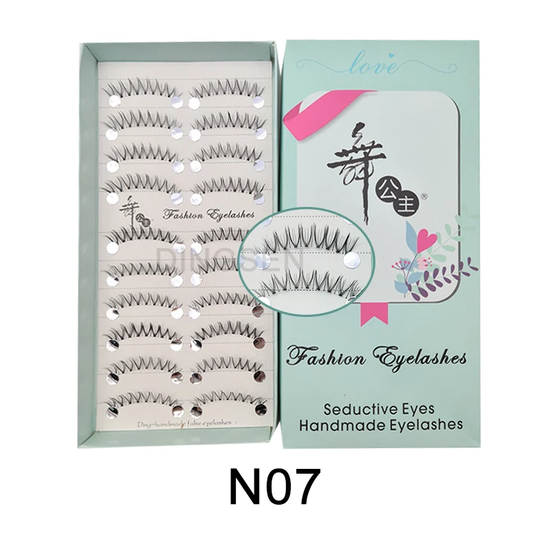 Transparente Wimpern mit Stiel 5/7/10 Paar Manga Einzelwimpern Weiche Künstliche Wimpern Wimpernverlängerung Make-up Koreanisch – Detail 10