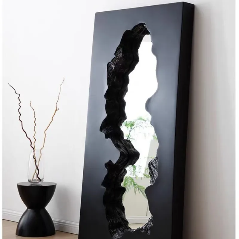 Broken full body mirror Internet celebrity creative irregular FRP decorative mirror designer floor mirror