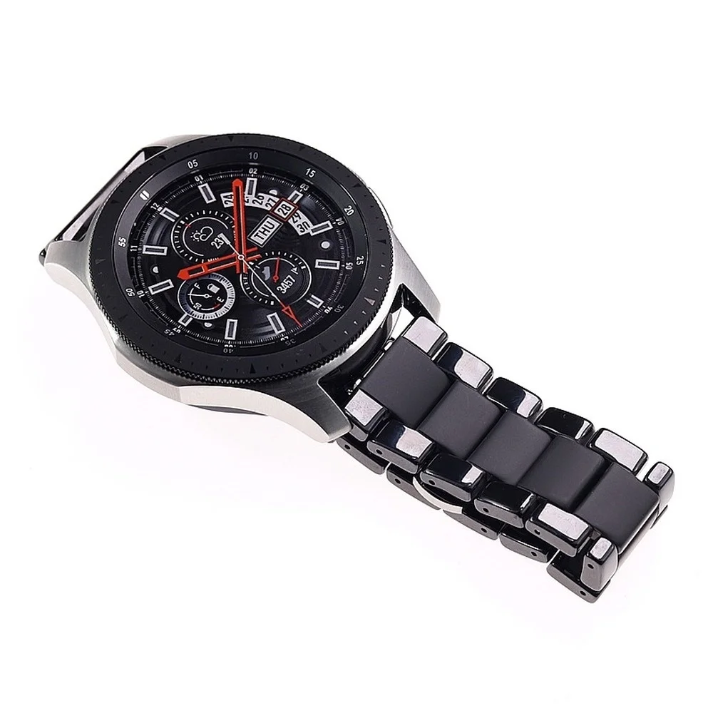 20mm 22mm 24mm Luxury Ceramic band For Samsung galaxy 3 watch 46mm 42mm gear s3 Strap active 2 40 44mm Smart Watch ceramic strap