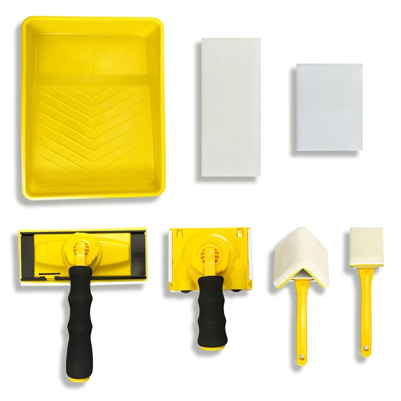 

Paint Edger Tool Kit Paint Edger Tool For Walls Paint Pad Set With 360° Rotation Handle-A68E